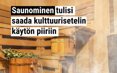 TIEDOTE – Vihreiden Hopsu: ”Saunominen tulisi saada kulttuurisetelin käytön piiriin” (14.10.2022)